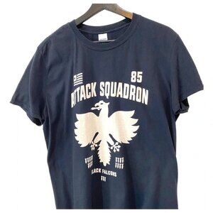 Gilden Attack Squadron Basic Black T Shirt Size L